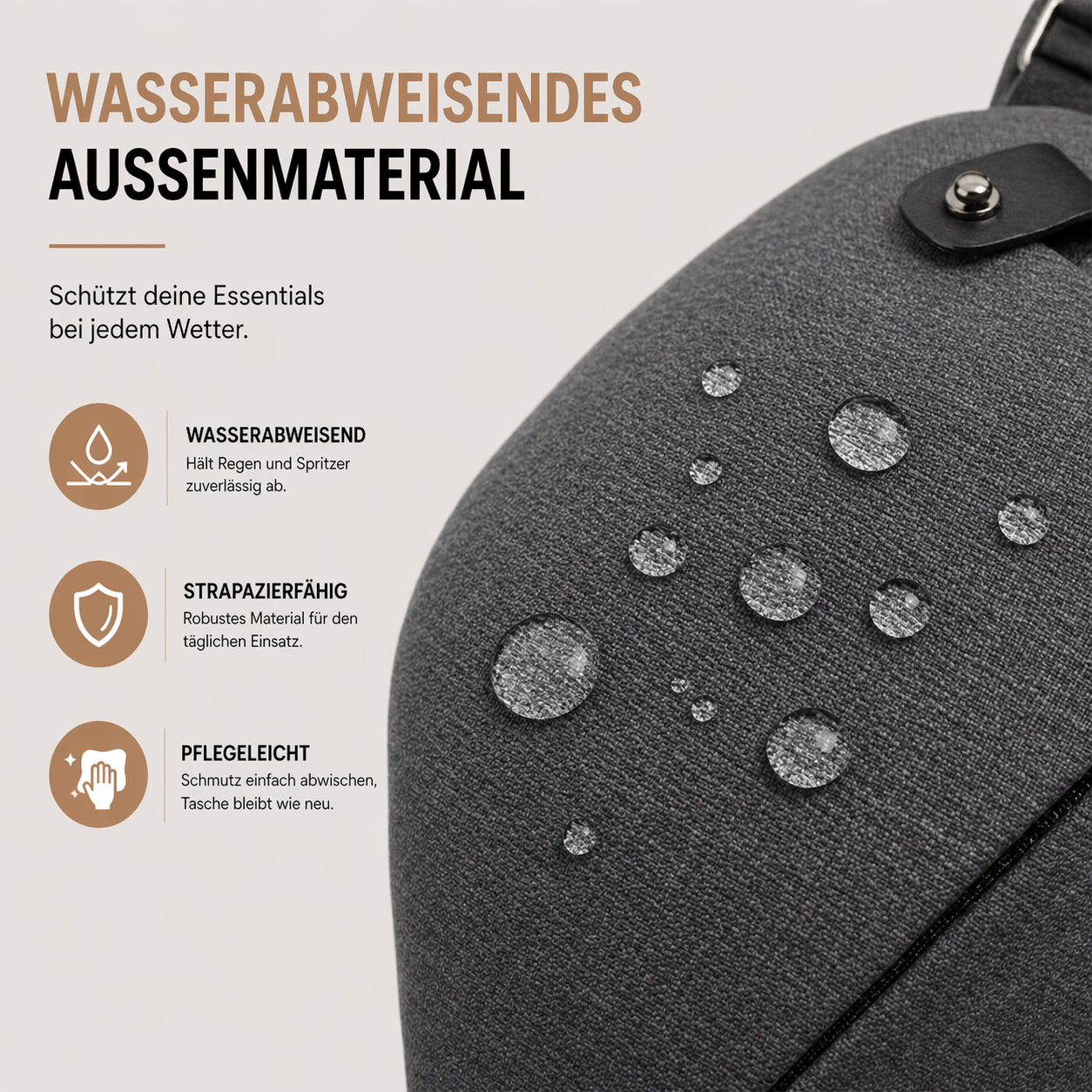 Viscoshy Reisetasche Sicherheitsverschluss — Detailansicht