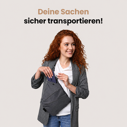 Viscoshy Diebstahlsichere Reisetasche Grau — RFID Schutz